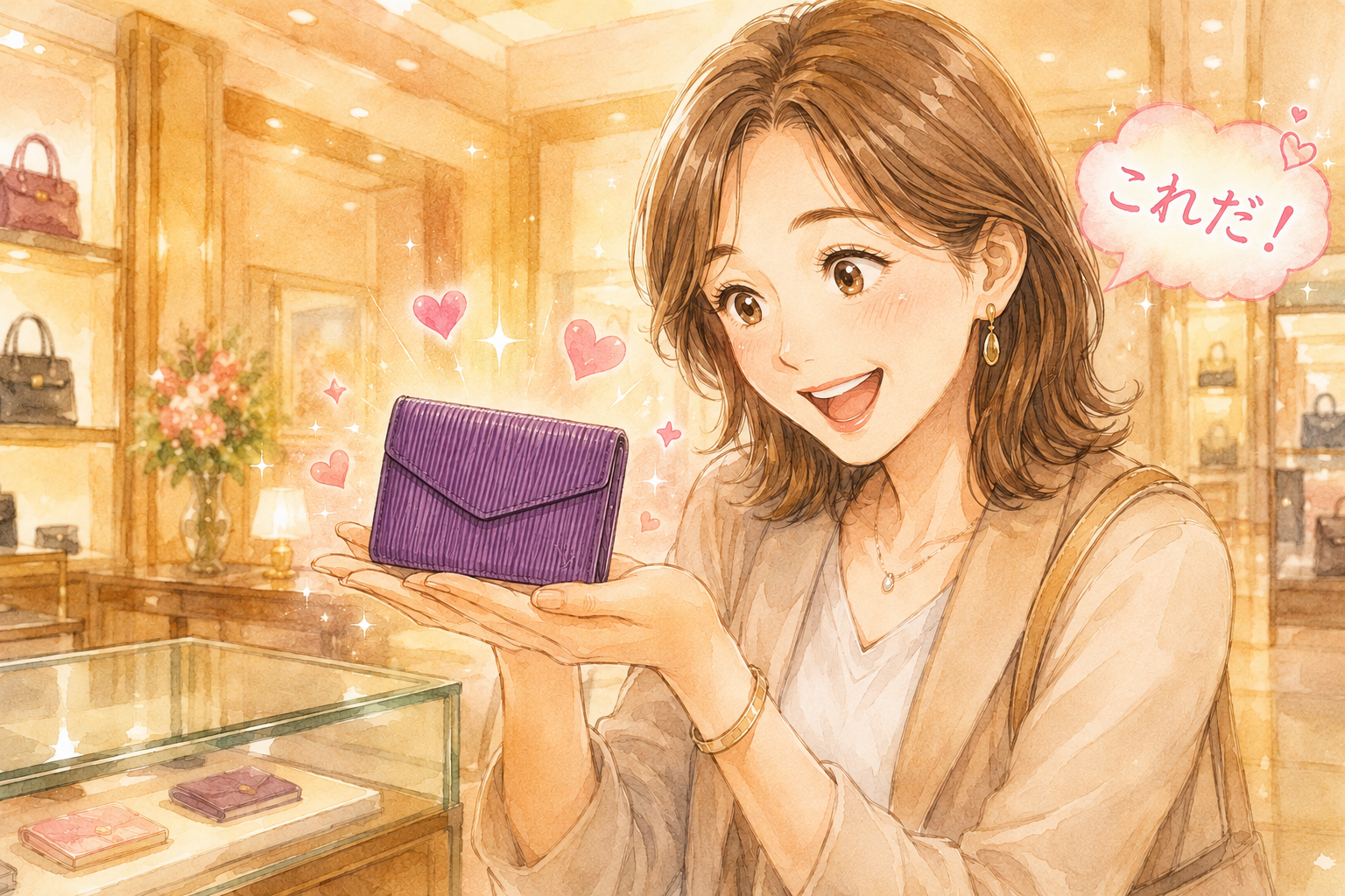 ショーケースから出してもらったカードケースに「これだ」と思った瞬間